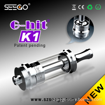 2014 New Fashion G-Hit K1 Steam Turbine Atomizer with Glass Tank with Glass Tank